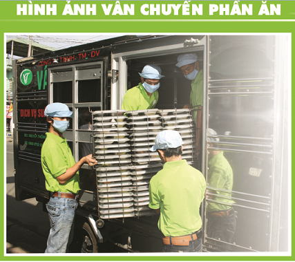 Vận chuyển phần ăn - Suất Ăn Công Nghiệp Vân Thái - Công Ty TNHH TM DV Vân Thái